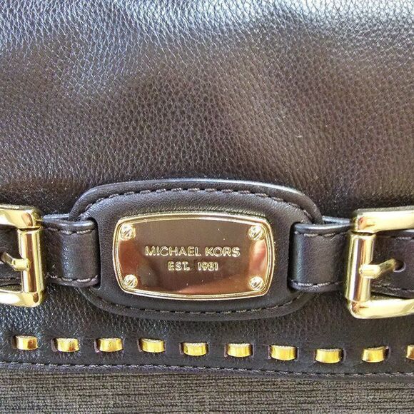 Michael Kors Brown Hamilton Whipped Leather Handbag Shoulder Bag 6 X 10 - Picture 6 of 16